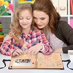 GWHOLE 8 x 8 Inch Scrapbook Photo Album Memories Book with 8 Sheets Stickers 30 Sheets for Baby Family Wedding Anniversary(Brown)