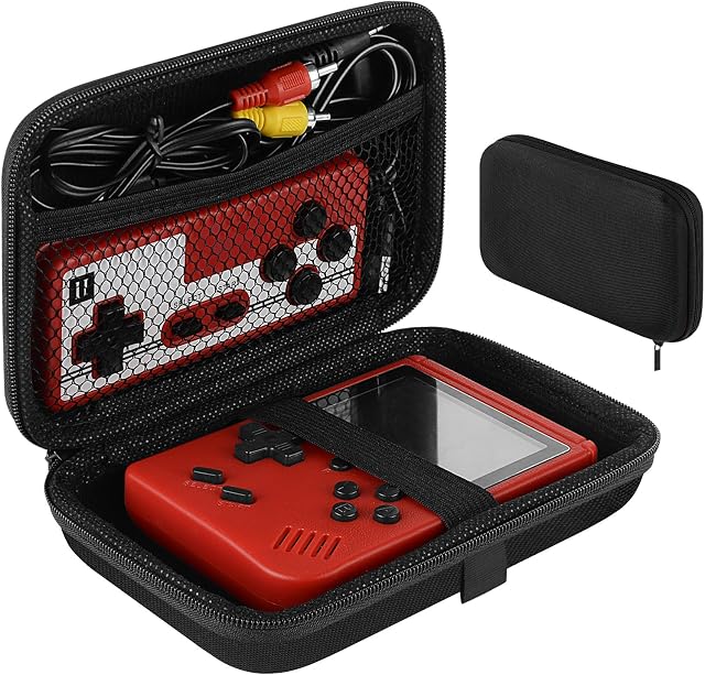 Linkidea Console de jeu portable Case de transport compatible avec RG353V / RG353VS / RG35XX / GPi2, Rétro Voyages de protection Mini Boîte de jeu pour câble de recharge, batteries et accessoires