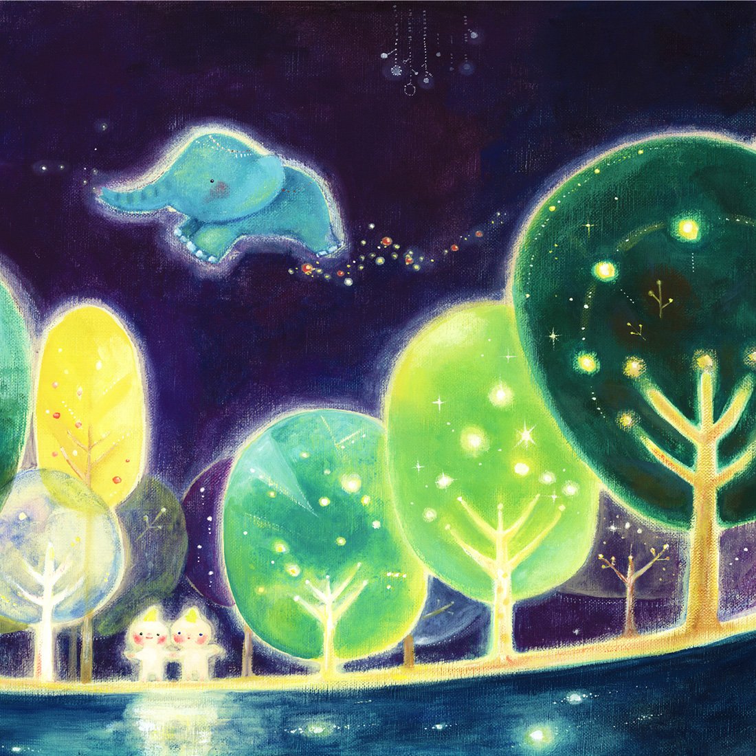 Amazon.co.jp: Gentle Healing Painting Interior Wall Hanging