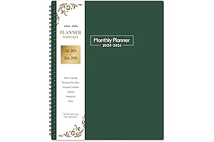 2024-2026 Monthly Planner | 8.5" x 11" | Green