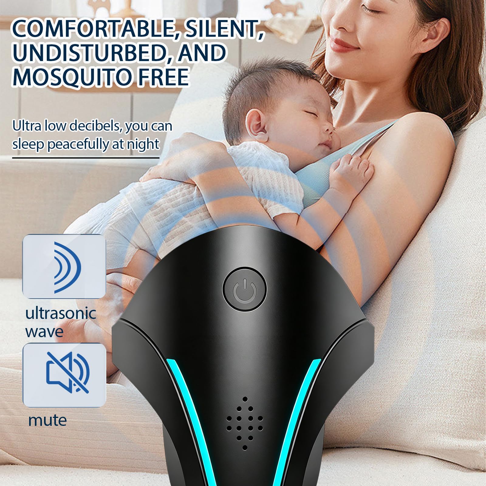 Repelente Ultrasónico de Plagas Tres Modos, 4 Piezas Repelente ultrasónico de Mosquitos y Control electrónico Anti Moscas, Ratones, Cucarachas, Arañas, Roedores,Inodoro y Sin Residuos,Uso Interior