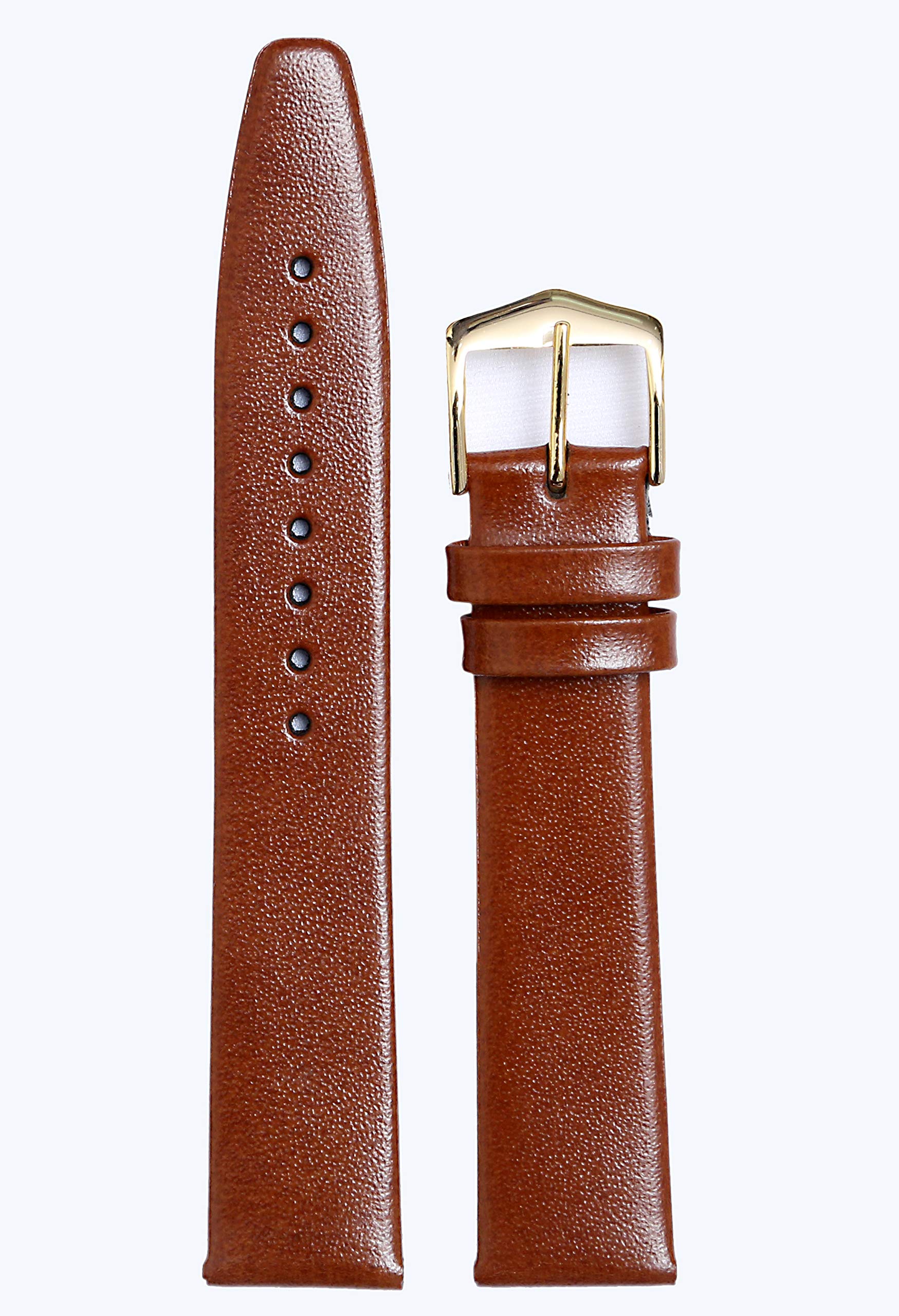 EXORTan colour leather watch strap with Flat Finish of 18 MM genuine Watch leather Strap/band for women