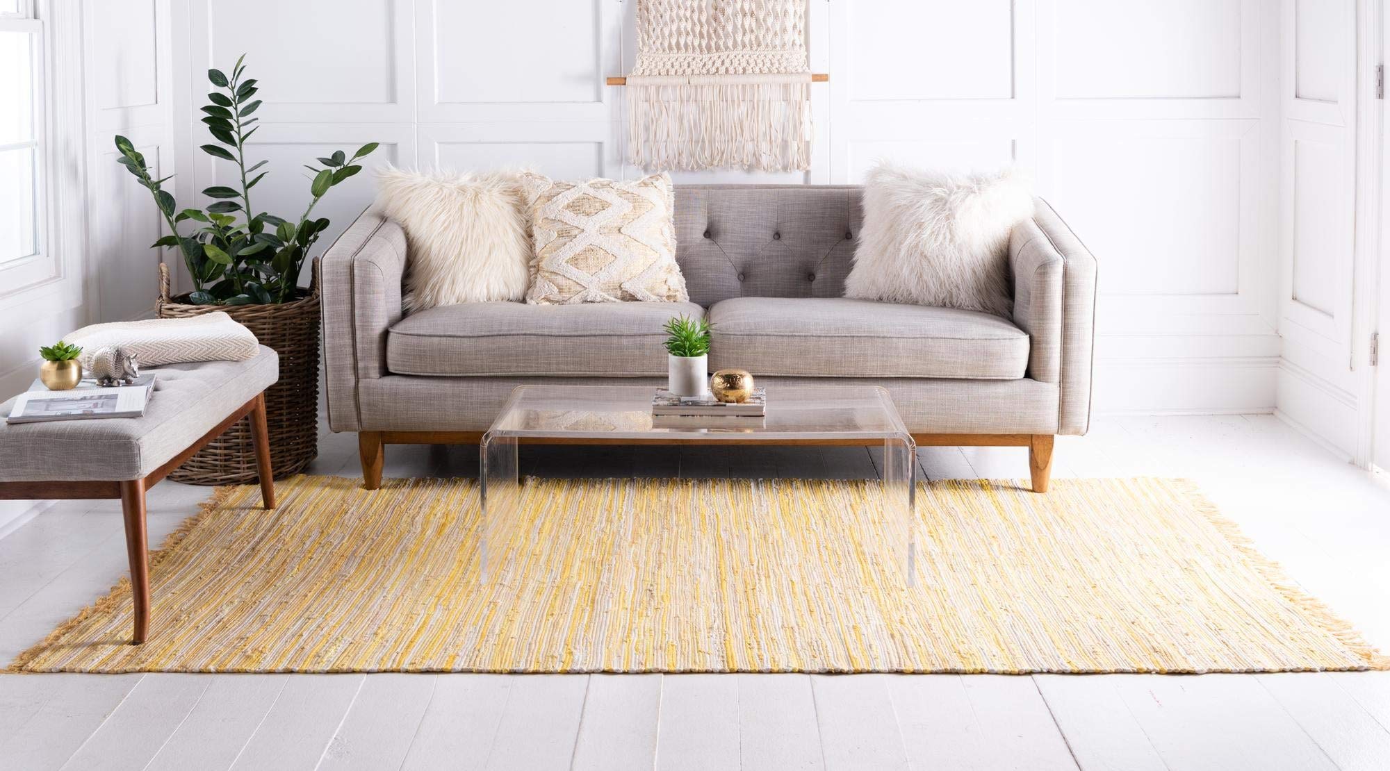 Amazon | Rugs.com Chindi コットンコレクションラグ – 2フィート x 3