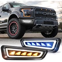 MOVOTOR Ford Raptor Fog Lights with Ice Blue LED Amber Sequential Turn Signal Waterproof Raptor Bumper Lights Compatible with Gen 2 Ford Raptor 2017 2018 2019 2020
