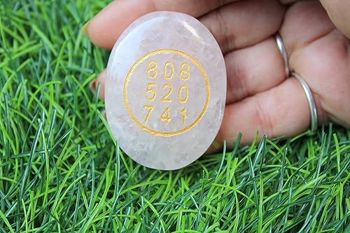 Miniatura 4 de Jet Unique Collection of ENERGISED Rose Quartz Abundance Zibu Symbols are the Angelic Symbol Reiki, atrae dinero cristal, piedras curativas,