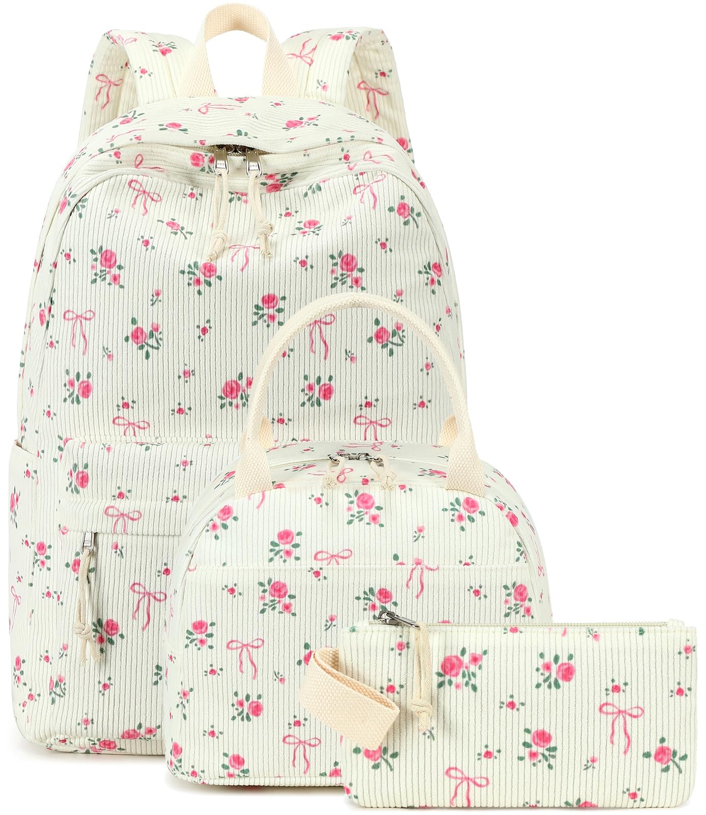 View 1 of ***SEE NOTES***LEDAOU Girls Backpack Set with Lunch Bag and Pencil Case