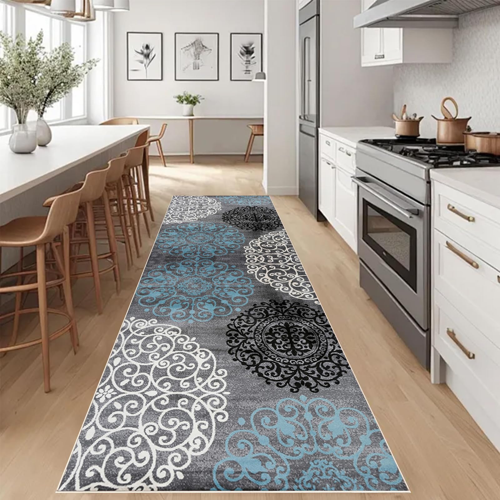 Dywan Chodnik Kuchenny Antypoślizgowy Dywan Korytarz Dywan Runner Chodnik Mata Wejście Dywan Długi Korytarz Mata Do Salonu Sypialnia Wejście Wewnętrzne 110 x 500 cm