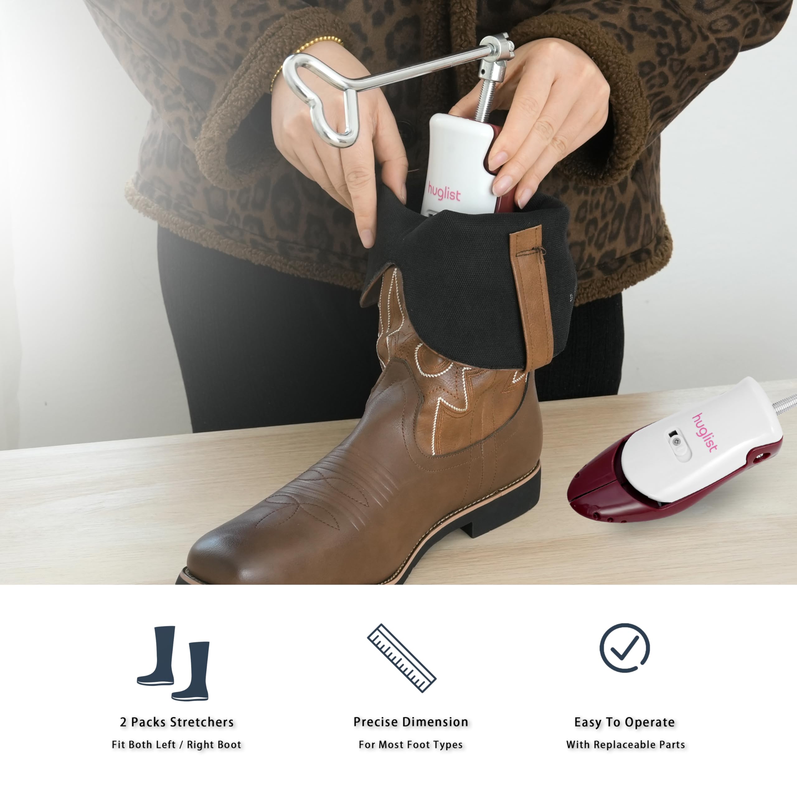 Estirador de zapatos: ancho y altura ajustables, expansor de botas, empeine alto y estirador de puntera