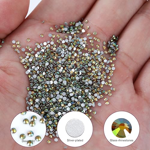 Miniatura 4 de 1440 diamantes de imitación de cristal con parte trasera plana de amanecer, mini piedras preciosas para uñas, cara, maquillaje, manualidades,