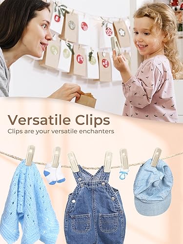 Miniatura 4 de COZYMOOD Paquete de 50 clips de terciopelo para colgar pantalones, clips duraderos para colgar ropa para perchas de terciopelo, clips de terciopelo