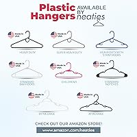 Vista 7 de Perchas de plástico fuertes hechas en Estados Unidos a granel, 20, 30, 50, 100 unidades, disponibles, para ropa de lavandería, perchas de plástico