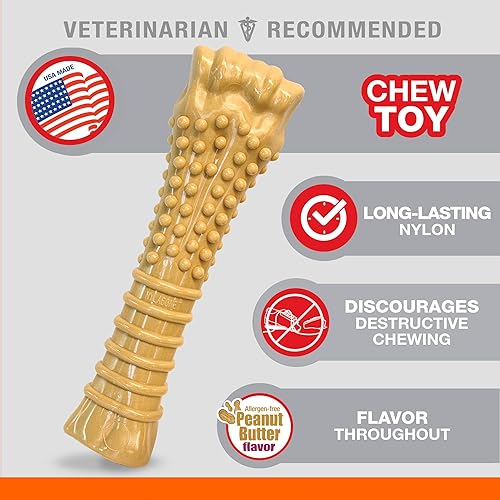 Vista 93 de Nylabone Power Chew Juguete masticable para perros, de pollo, XL/súper, para más de 50 libras