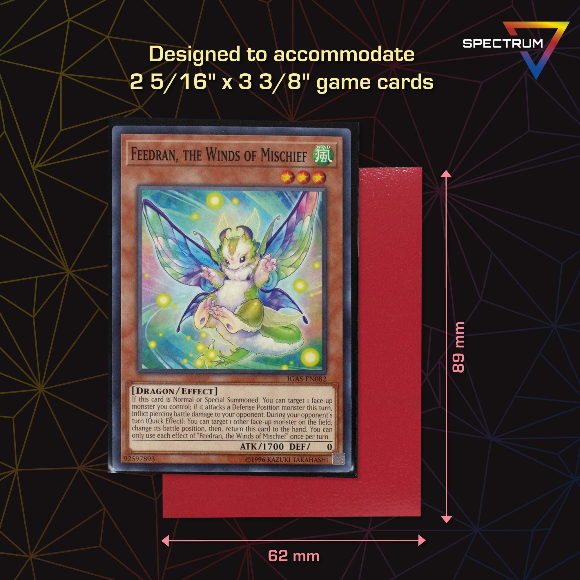 Amazon.com: BCW Spectrum Elite Yugioh Sleeves - 60 Pack - Red Yugioh Card  Sleeve | (Not for MTG or Pokemon) Small Trading Card Sleeves