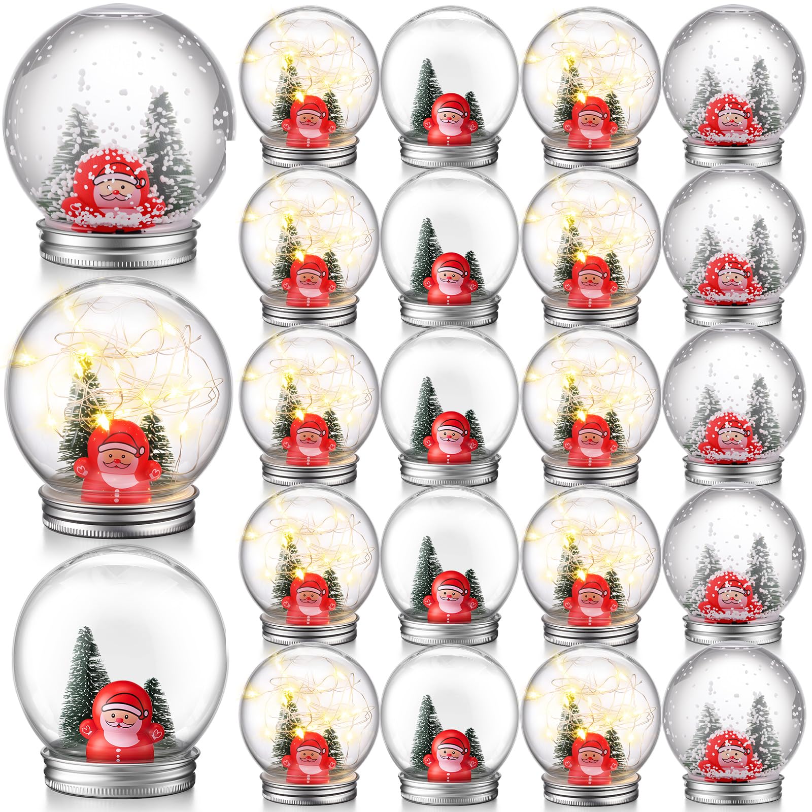 Globos de nieve de plástico para decorar tu árbol de Navidad con manualidades personalizadas