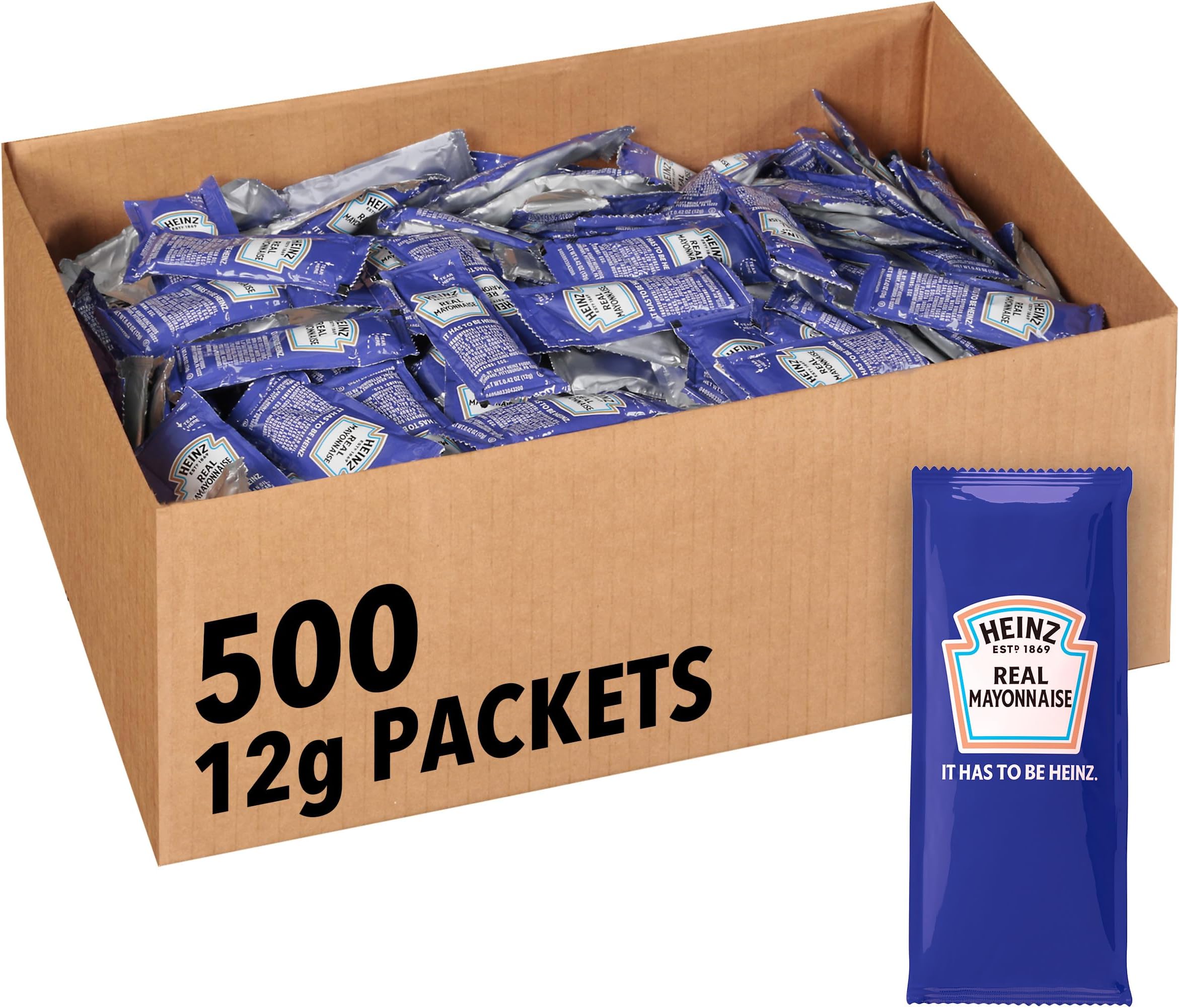 Real Mayonnaise Single Serve Packet (0.4 oz Packets, Pack of 500)