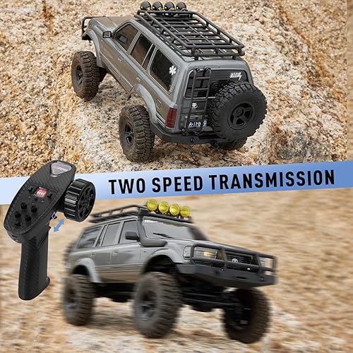 Miniatura 6 de BEEZRC FMS RC Crawler 118 FCX18 Land Cruiser LC80 RTR Toyota con licencia 4WD RC Rock Truck 2.4Ghz 900mAh Hobby Grade RC Modelo de automóvil Mini