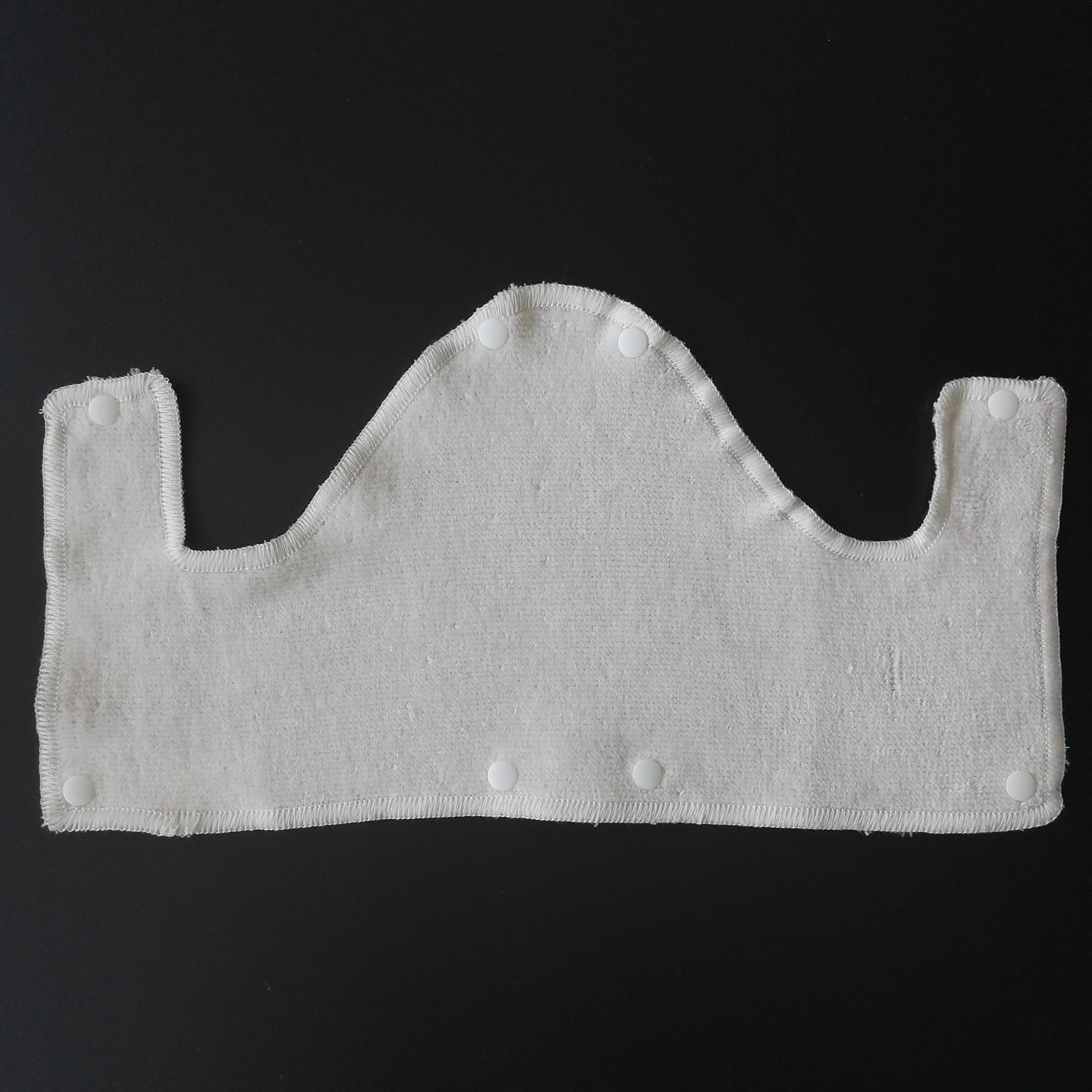 Forro de algodón de rizo lavable para casco duro (6 piezas, blanco, tamaño grande de 6 pulgadas y 12 pulgadas)