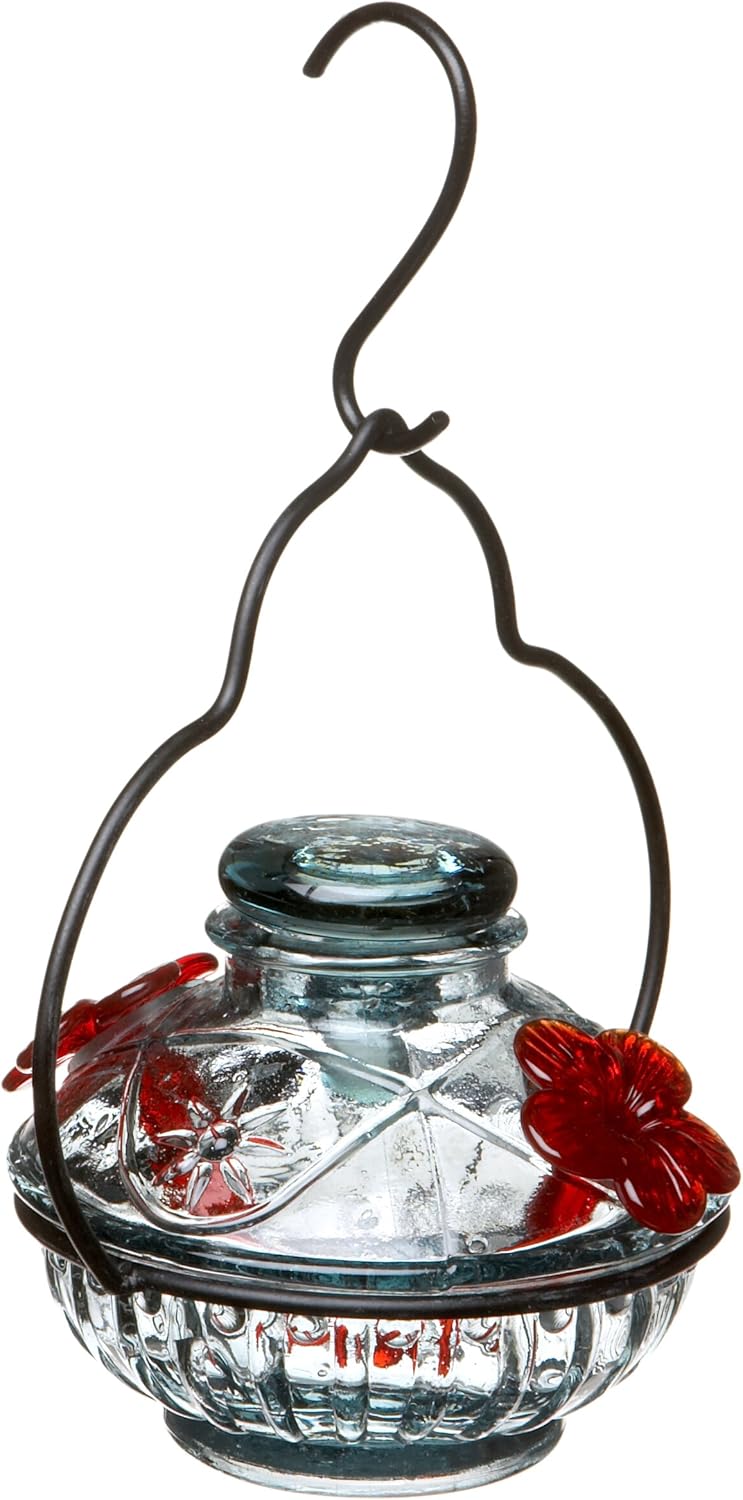 Parasol PDCCL Pot de Creme Hummingbird Feeder Clear Wild Bird Feeders Patio