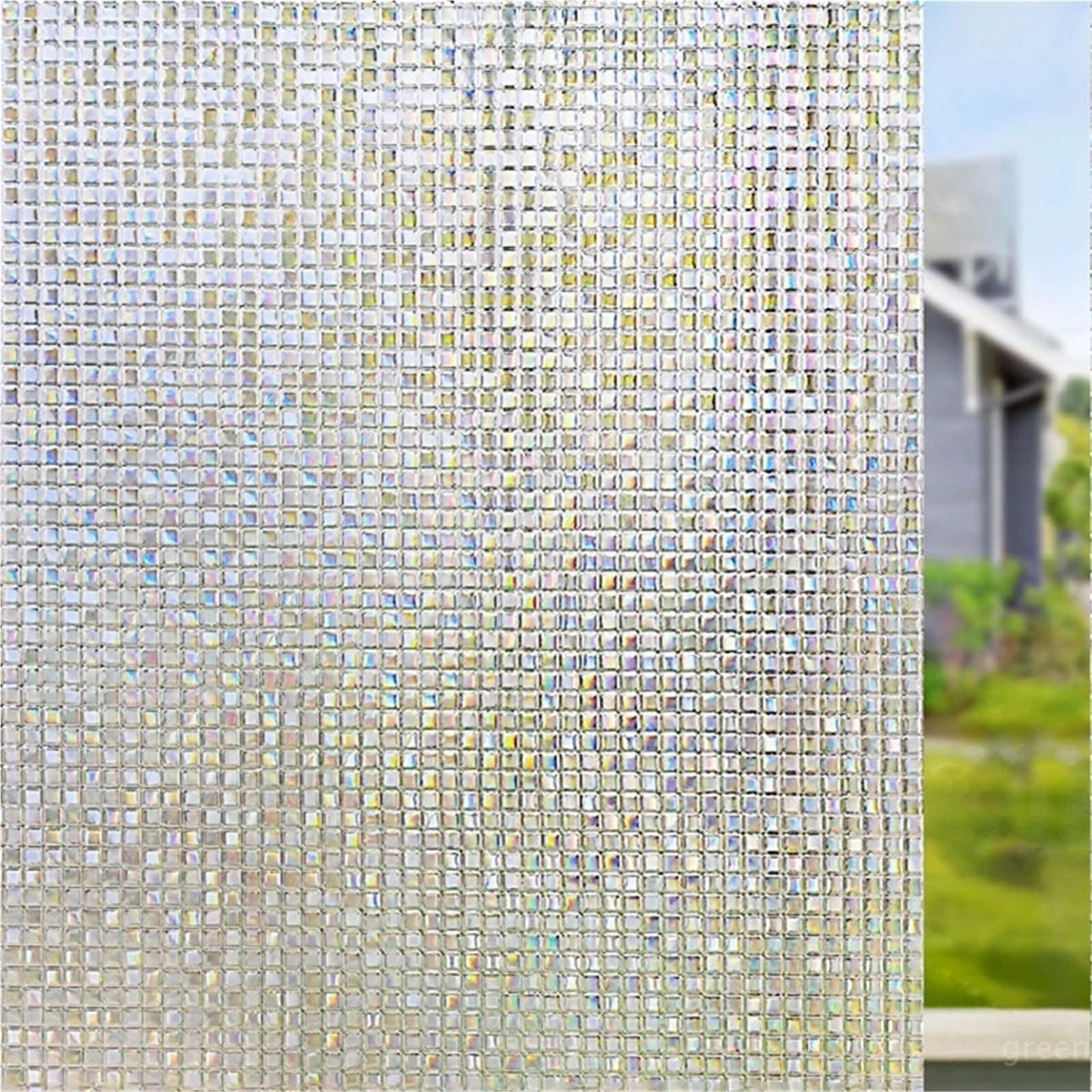 Película de Ventana Arco Iris 3D, Pegatinas Vidrio estáticas, película autoadhesiva, privacidad for, decoración del hogar Anti-UV, 5 uds para Puertas