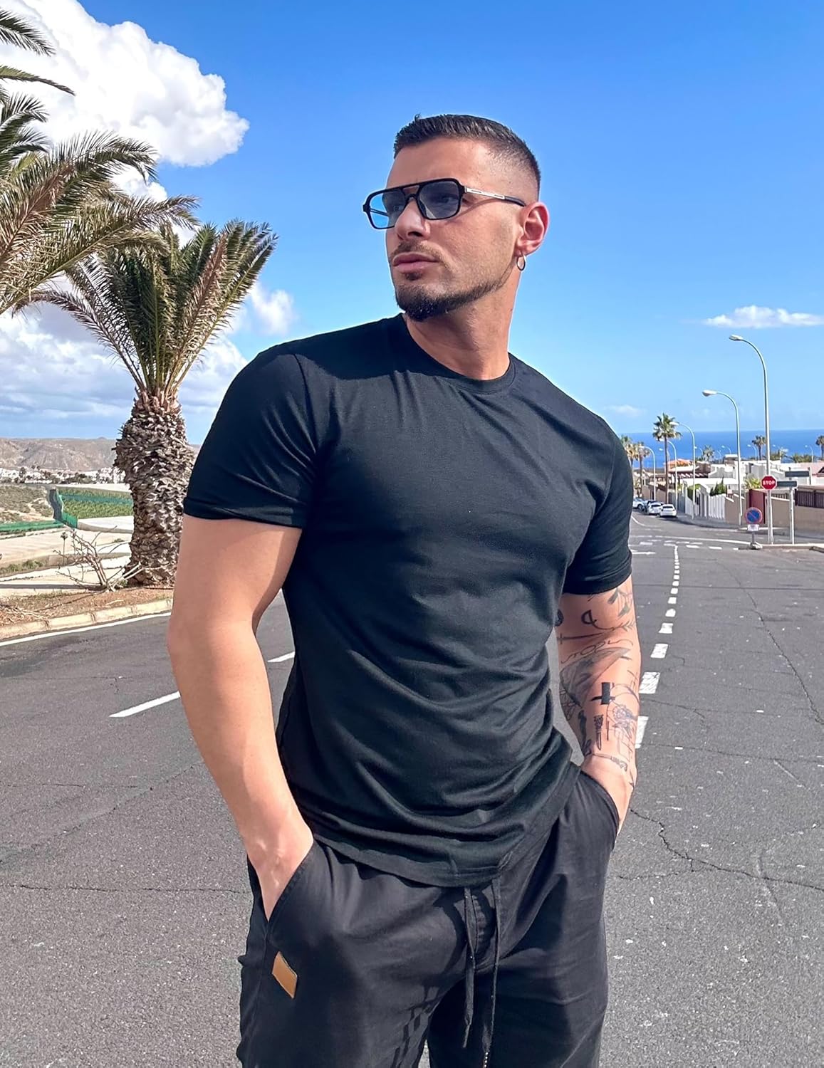 COOFANDY Mens T-Shirts Summer Crew Neck Casual T Shirts Plain Short Sleeve Shirts Basic Tees - Image 3