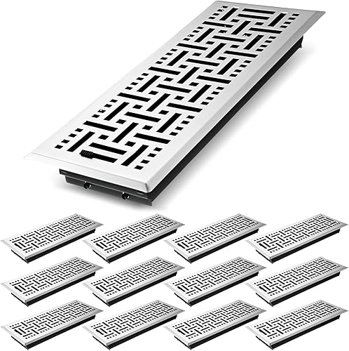 Rejilla de ventilación resistente para el suelo, cubiertas de ventilación de piso, cubierta de metal para registro de calor con acabado a prueba de