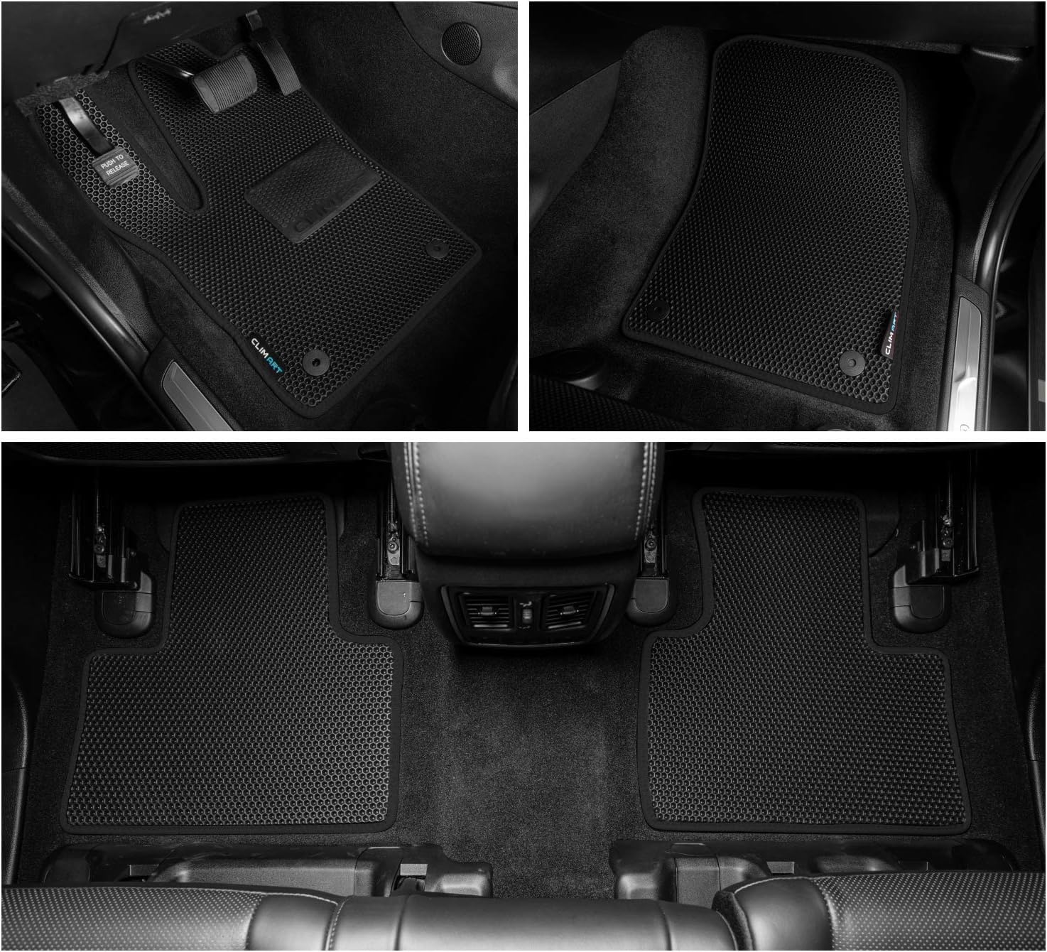 CLIM ART All-Weather Car Floor Mats Compatible with Jeep Grand Cherokee 2016-2021, Custom-Fit Heavy-Duty Floor Liners for Cars & SUVs, Car Accessories for Men & Women, Black - FL011318032