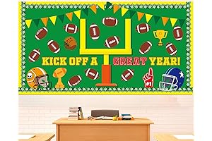 Amazing Football Bulletin Board Set with Football Cutouts and Exciting Posters