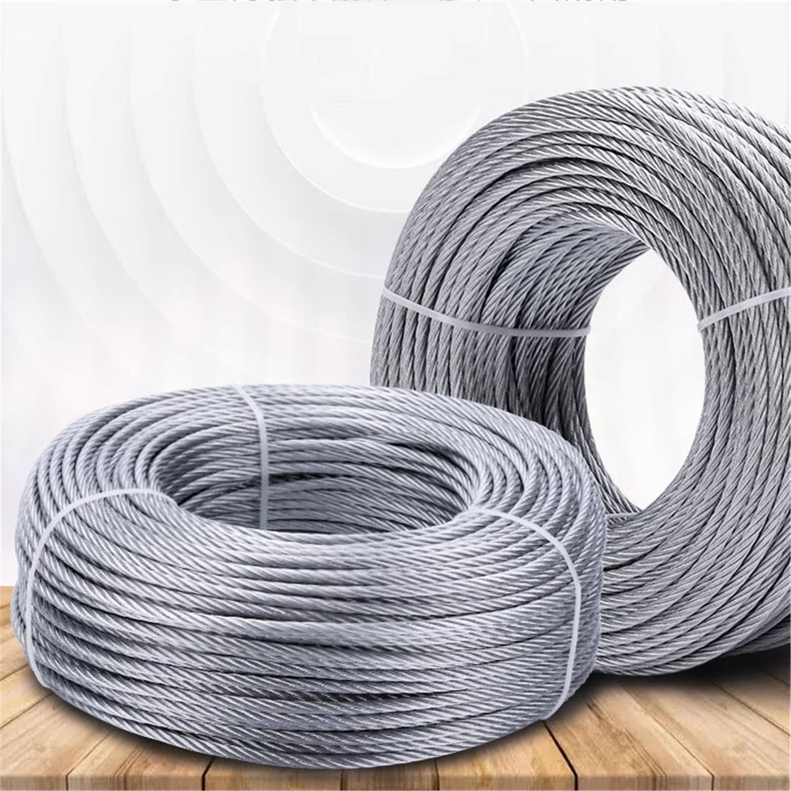 Funi metalliche Cavo metallico zincato da 3 mm for balaustra fai te for interni ed esterni con chiusura a scatto Per uso domestico(XXX-Large)