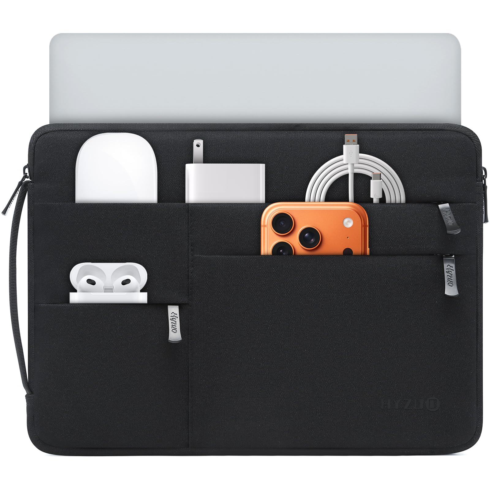 HYZUO 13,3-14 Zoll Laptophülle Tasche für MacBook Pro 14 M5, Schwarz | für MacBook Pro 14 M5-M1 Pro/Max A3426 A3427 2026-2021, MacBook Air/Pro 13,3,Hülle für 13,3 13,5 13,8 Surface HP Dell