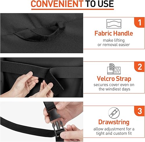 Miniatura 6 de Cubierta de parrilla compatible con Blackstone de 22 pulgadas y 17 pulgadas con capucha y soporte, resistente al agua, cubierta de parrilla de