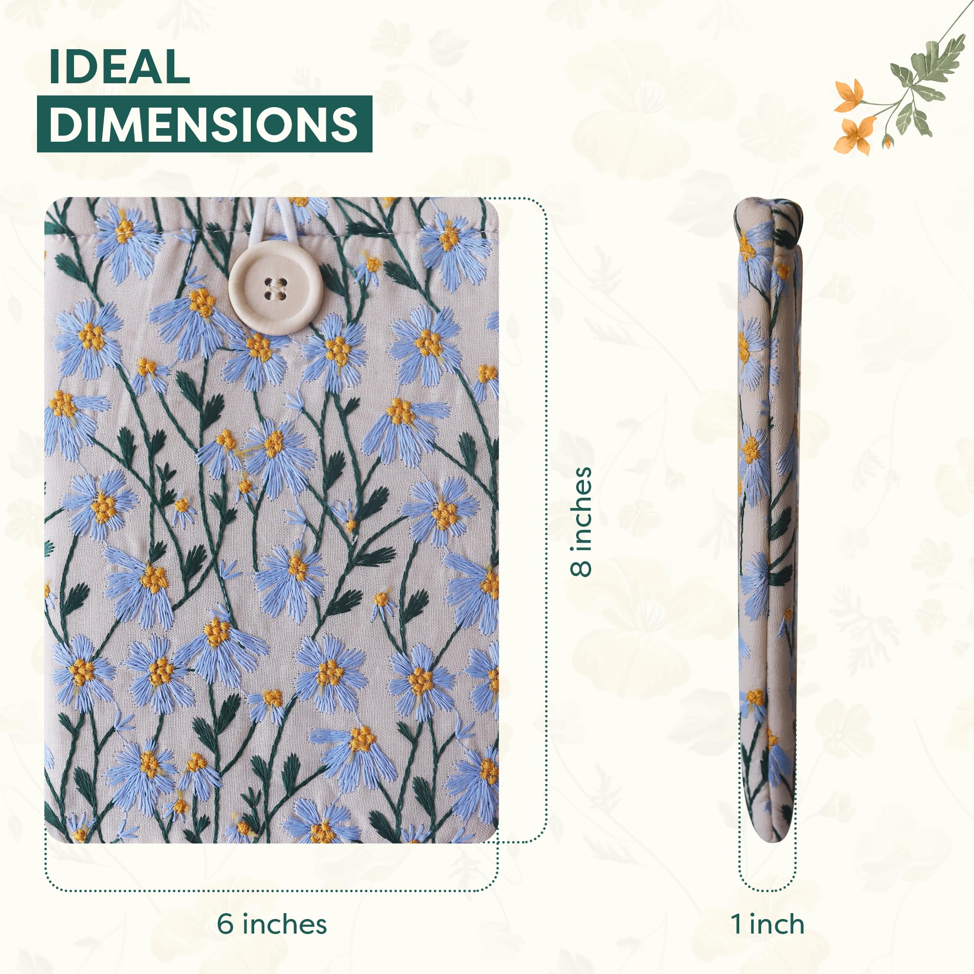 Amazon.com: Embroidered Fabric Sleeve for Kindle Paperwhite