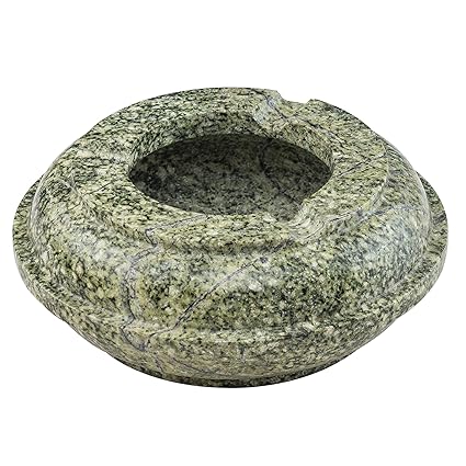 NikkisPride Marble Ash Tray for Indoor Outdoor Ashtray-Cigarette Ash Holder- Desktop Smoking Ash Tray for Home Office Handmade Gifts for Men (Forest Green)