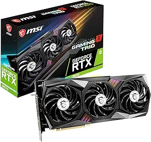 MSI Gaming GeForce RTX 3070 8GB GDRR6 256-Bit HDMI/DP Tri-Frozr 2 TORX Fan 4.0 Ampere Architecture RGB OC Graphics Card (RTX 3070 Gaming X Trio)