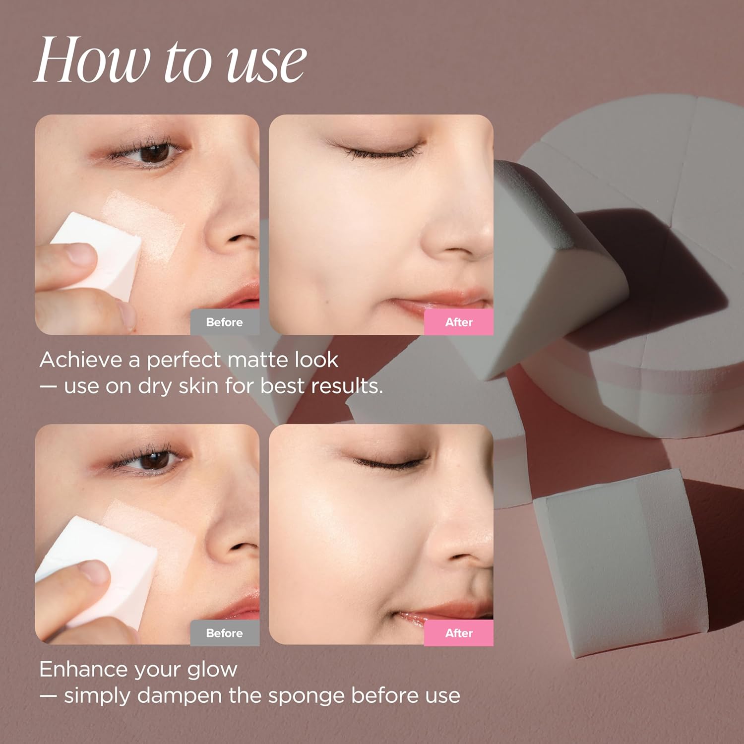 Latex Round Makeup Spons 6P – Hydrophilic Foundat Spons