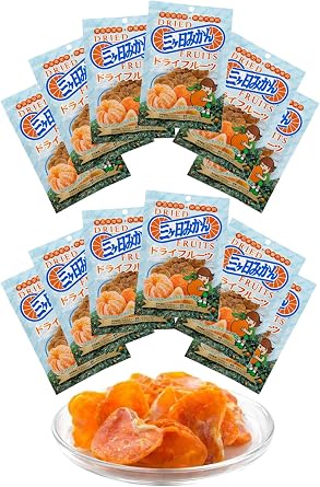 Mangachi Mandarin Dried Fruits, No Sugar, Additives, 0.9 oz 25 g x 12 Bags, Individual Packaging, Dry Tangerine, Adult Treats, Tea Infusers, Salad, Yogurt, Healthy Gift