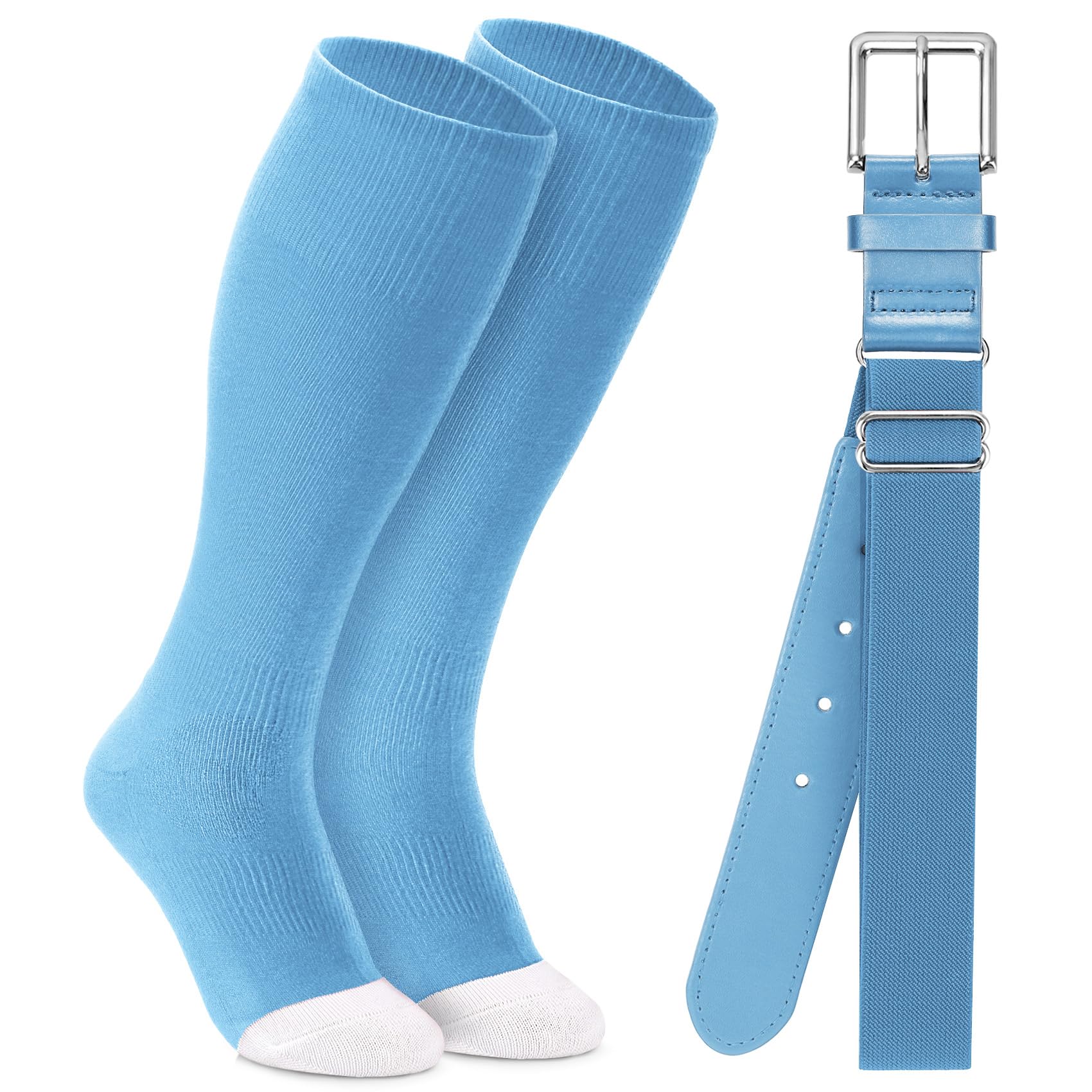 Baseball Socks and Belt Combo Set Adjustable Softball Socks and Belt for Youth Adult-image-19