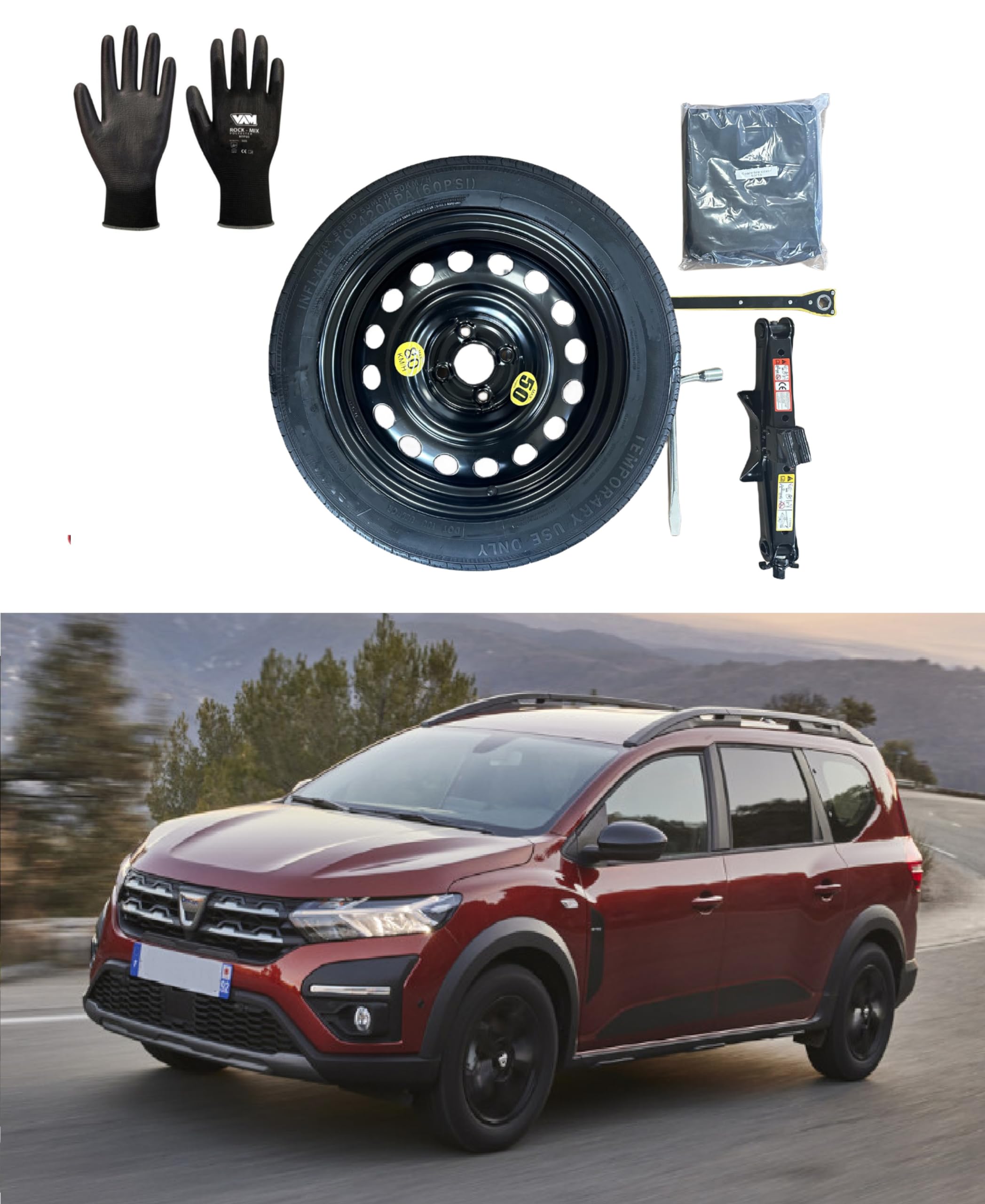 ERSATZRAD RESERVERAD NOTRAD 17" Für VOLVO XC60 Mit Wagenheb Schlüssel Tasche EUR 207,95 - DE