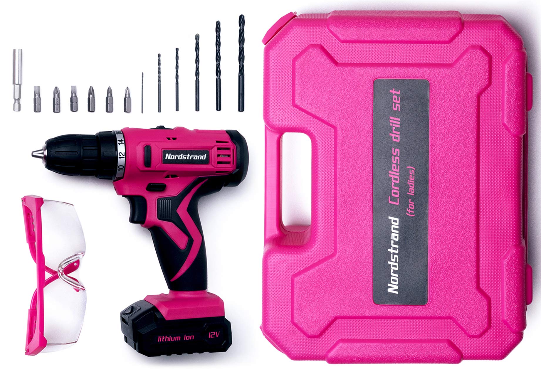 Pink Cordless Drill Set - Electric 