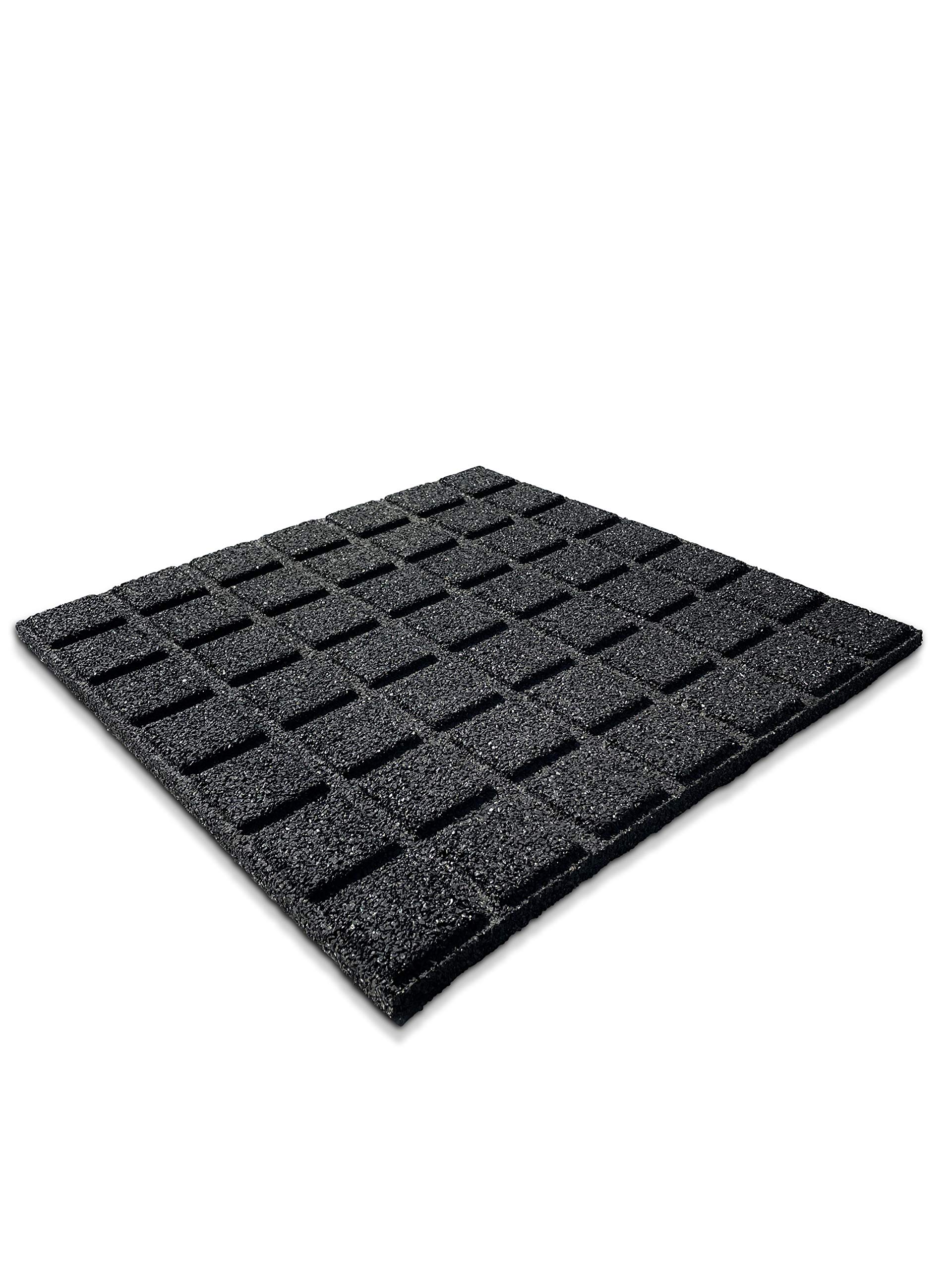 12 x Fallschutzmatten Schwarz 50x50x2,5cm Gummimatten Spielplatzmatte Schaukel Rutsche Spielturm Outdoor Indoor Fitness Gymnastikmatte