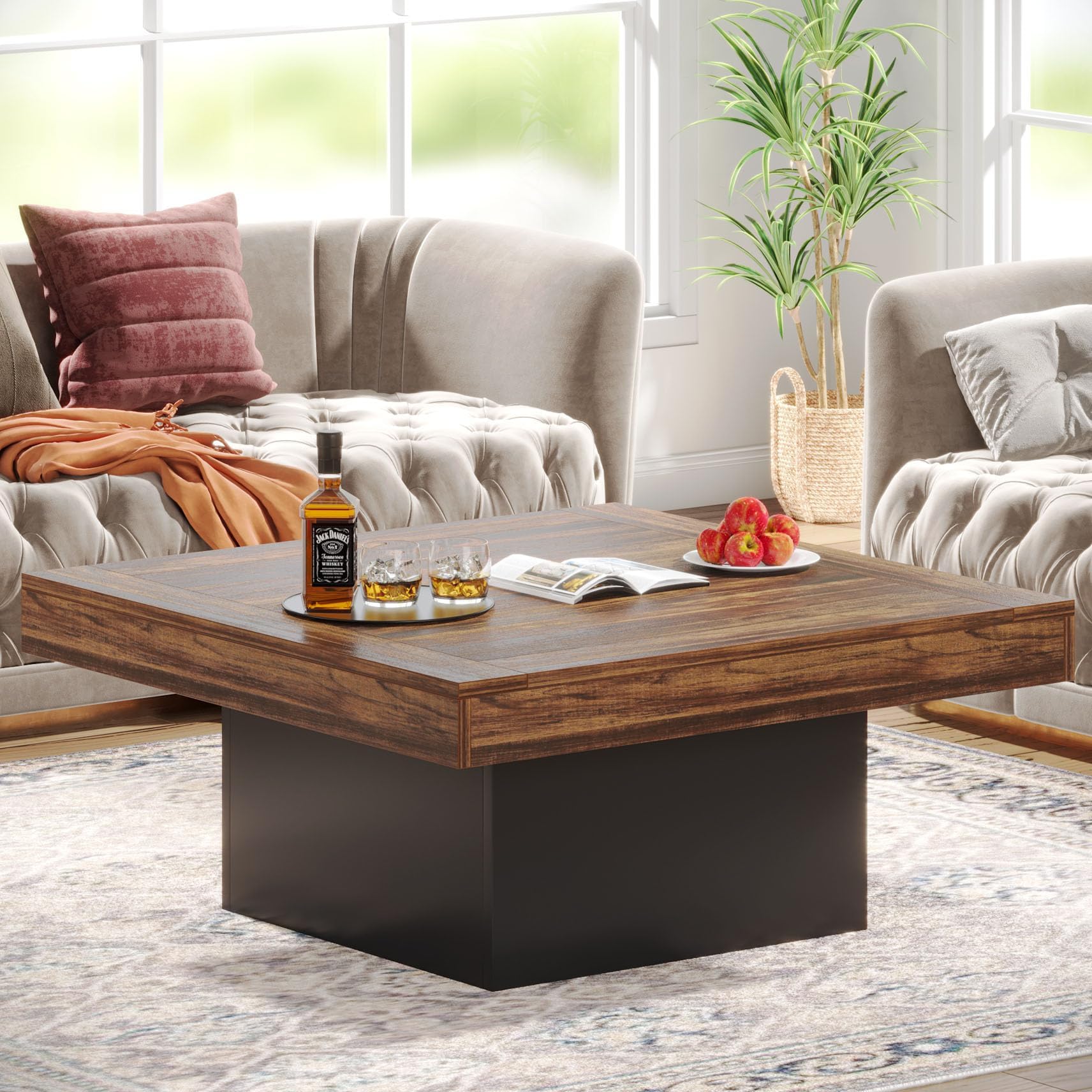 POLY & BARK Goa Coffee Table, Walnut Home & Kitchen