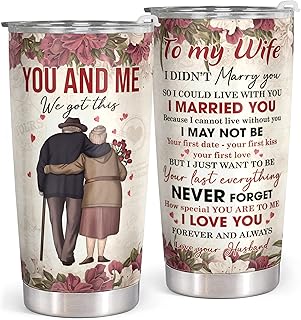 Gifts for Wife from Husband - Mothers Day Gifts for Her, Wife Valentines Day Gifts - Anniversary I Love You Romantic Gifts for Her, Wife Birthday Gift Ideas - To My Wife 20Oz Mothers day Tumble