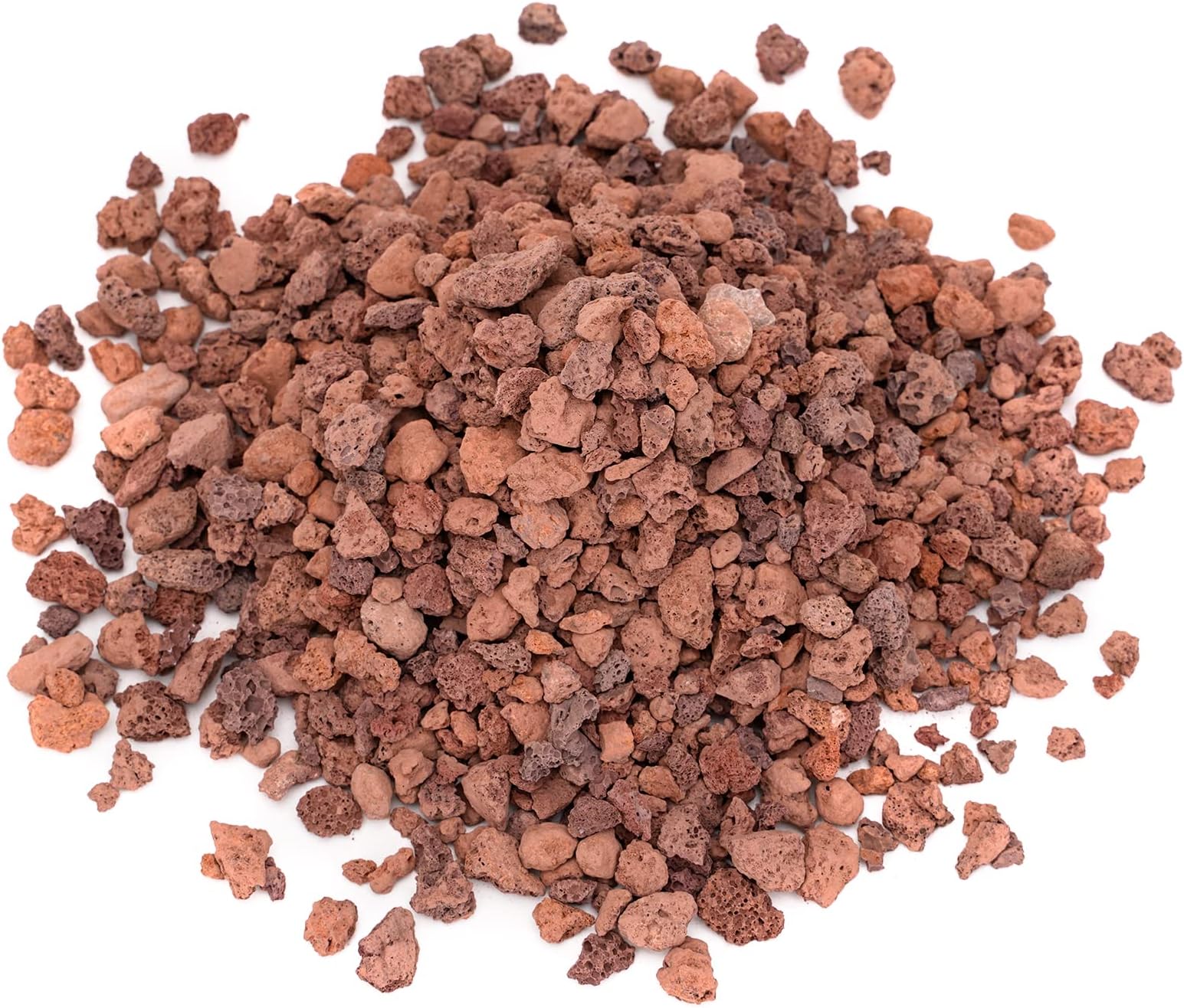 Skyflame 10LB Lava Rocks for Fire Pits, Fire Tables, Fireplaces, Garden Landscaping Decoration, Indoor and Outdoor Use, 1/10"-1/5" Natural Sizes, Red