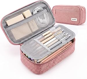 WEMATE Pencil Case, Large Capacity Pencil Pouch, Big Storage Organizer
