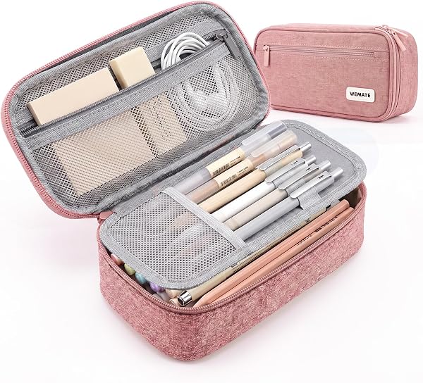 WEMATE Pencil Case, Large Capacity Pencil Pouch, Big Storage Organizer