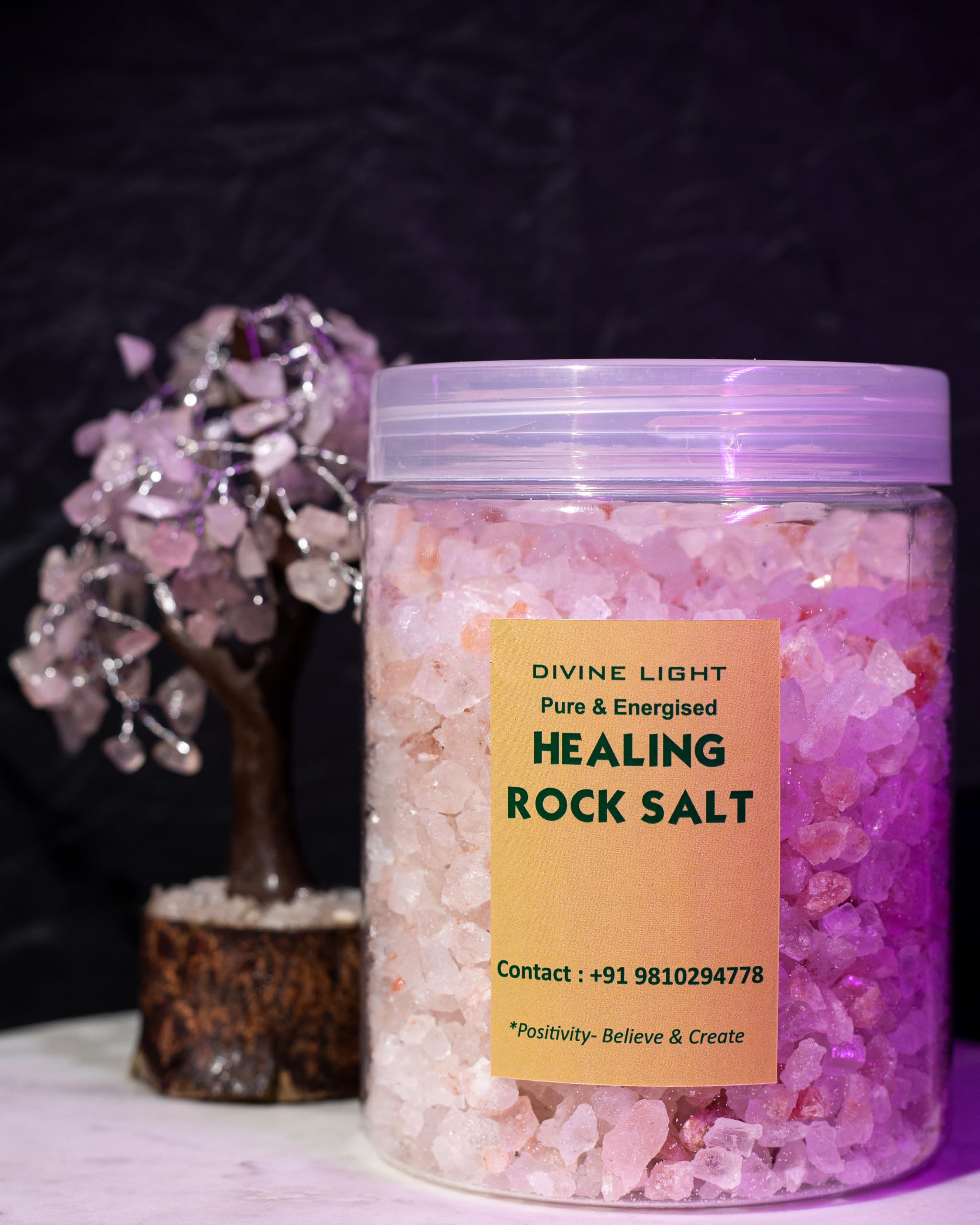 Divine Light Healing Rock Salt 1kg | Personally Energised Natural Rock Salt for Bath, Energy Cleansing, Meditation, Vastu, Home Purification & Spiritual Rituals-picture-31