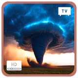 竜巻の空のスパイラル – ゆっくりと回転する嵐と遠くから響く雷