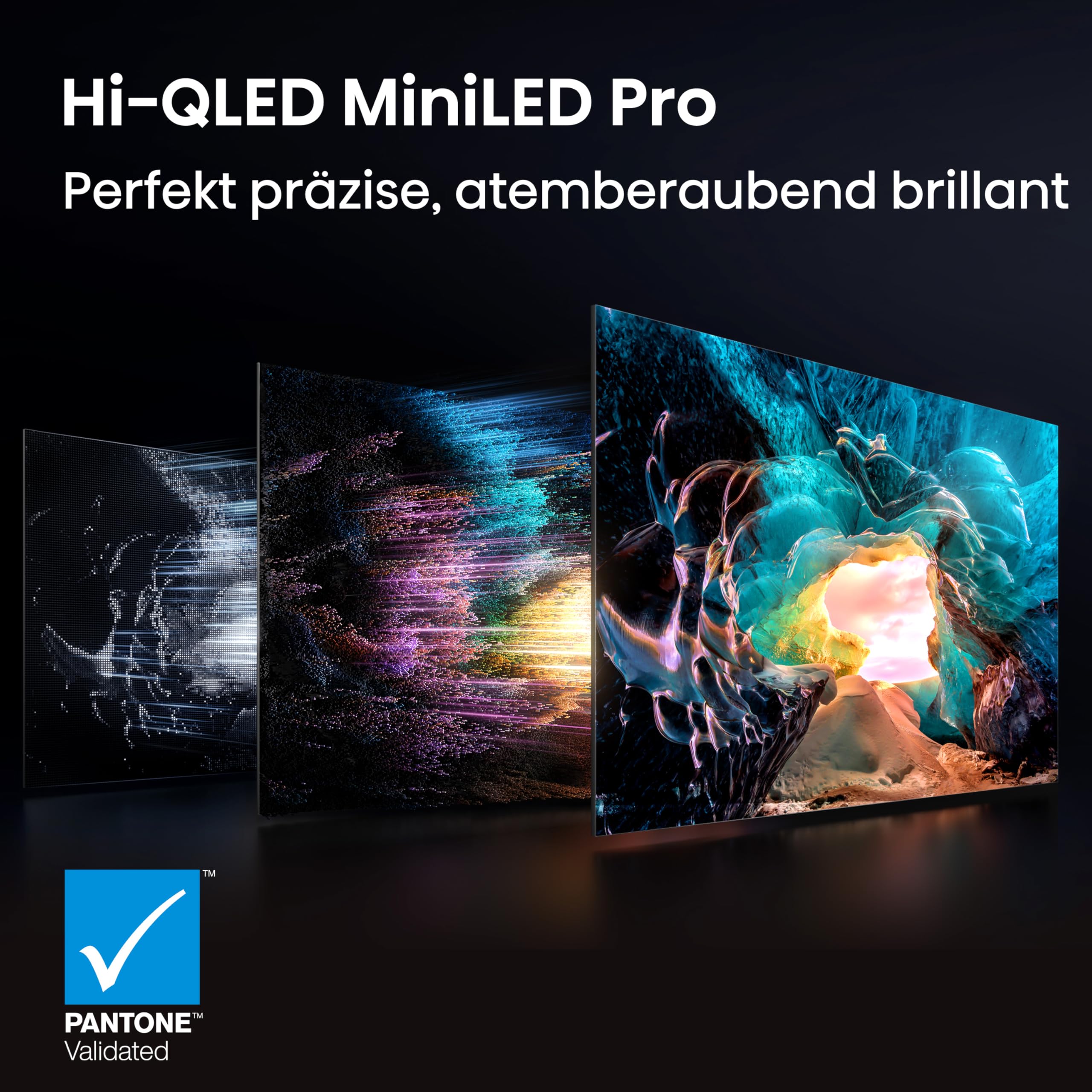 Hisense 65U7DS PRO Fernseher 65 Zoll, 4K UHD, Hi-QLED Mini LED Pro, Smart TV, 165Hz, Hi-View AI Engine Pro, IMAX Enhanced, AI RGB Lichtsensor, Dolby Vision.Atmos, Unibody Slim, FreeSync Premium [2026]