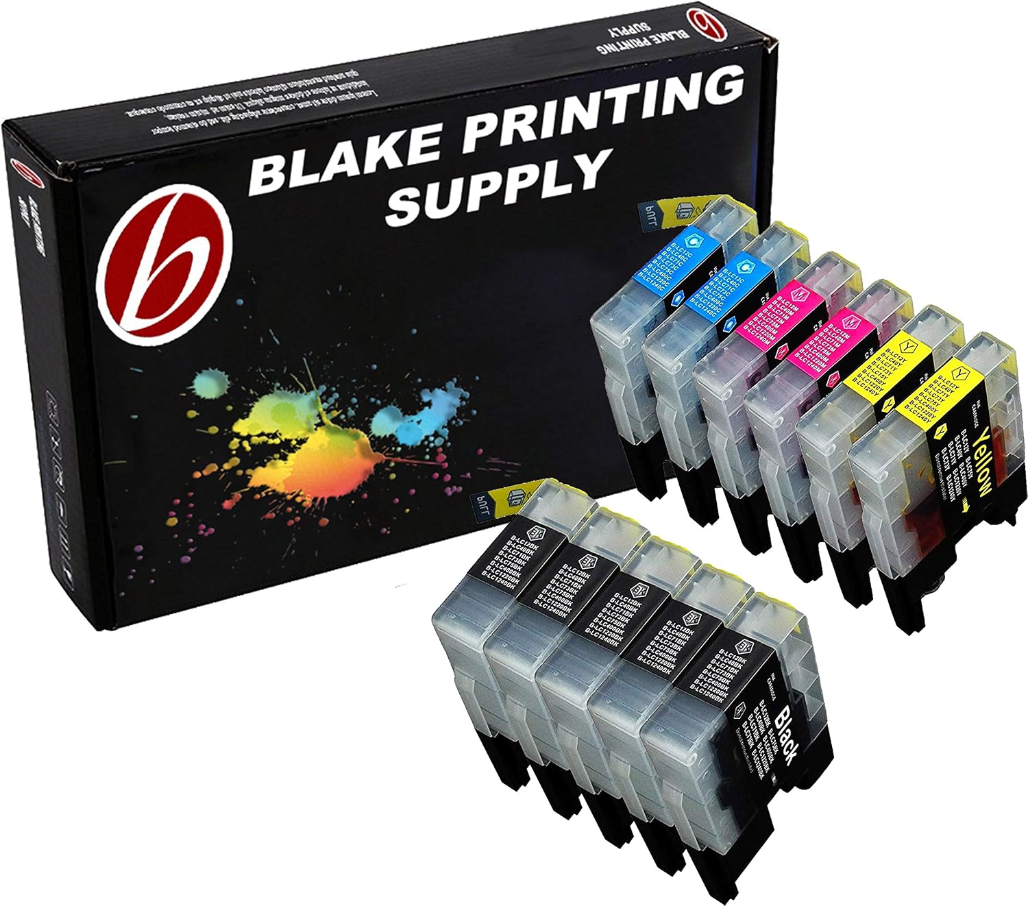 11 Pack Compatible With Brother LC-61 , LC-65 , LC61 , LC65 5 Black, 2 Cyan, 2 Magenta, 2 Yellow Compatible With Brother MFC-J410, DCP-145C, DCP-165C, DCP-195C, DCP-375-CW, DCP-385C, DCP-395-CN, DCP-585-CW, DCP-6690-CW, DCP-J125, DCP-J315-W, DCP-J515-W, DCP-J715-W, MFC-250C, MFC-255-CW, MFC-290C, MFC-295-CN, MFC-490-CW, MFC-495-CW, MFC-5490-CN, MFC-5890-CN, MFC-5890-CN, MFC-5895-CW, MFC-6490-CW, MFC-6890CD-W, MFC-790-CW, MFC-795-CW, MFC-990-CW, MFC-J220, MFC-J265-W, MFC-J270-W, MFC-J410,
