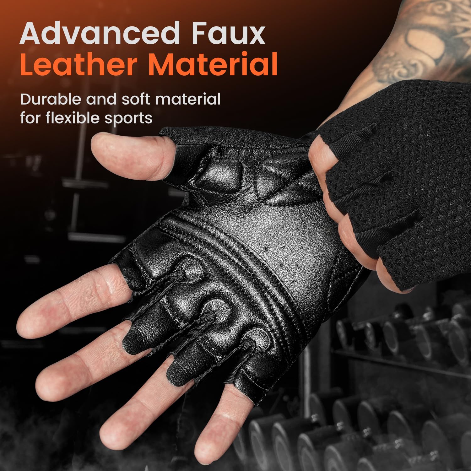 Gants De Musculation En Cuir GORNATION Avec Bandes De Poignet - 1 Paire - Pour Crossfit, Tractions, Street Workout - Protection Mains Et Poignets