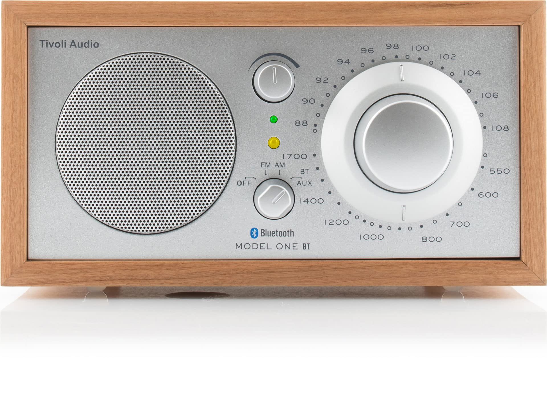 Tivoli Audio Model ONE Bluetooth - Poste Radio Vintage Retro en Bois Petite Radio Cuisine AM / FM Secteur Enceinte Bluetooth Radio - Bois Argent
